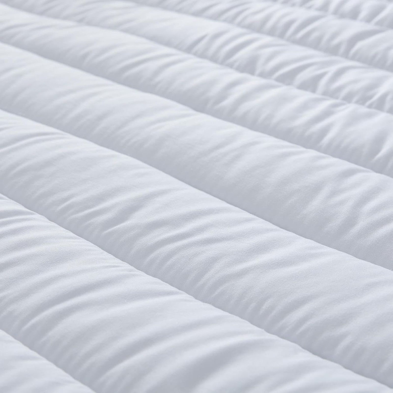 Microfiber Mattress Topper 4Cm Thick with Elastic Corner Straps - Hypoallergenic